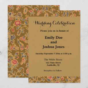 Invitación Clásico Flor Bonito Chintz Diseño floral suave