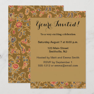 Invitación Clásico Flor Bonito Chintz Diseño floral suave