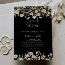 Invitación Clásico flor de tierra negra celebremos al Fiesta