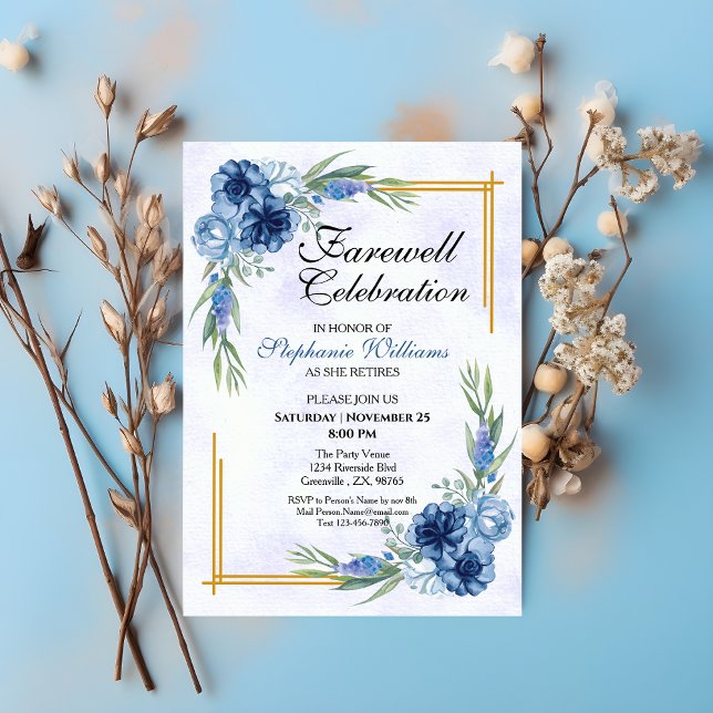 Invitación Clásico floral de despedida Fiesta femenina elegan (Subido por el creador)