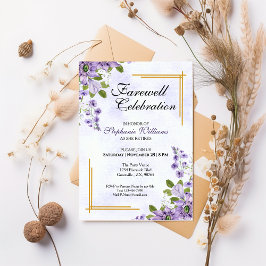 Invitación Clásico floral elegante Fiesta de despedida de las