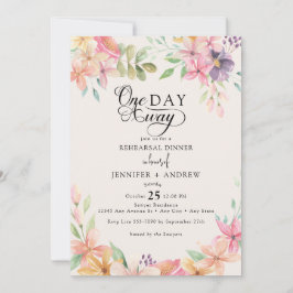 Invitación Clásico floral moderno elegante | Cena de ensayo d