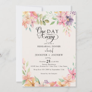 Invitación Clásico floral moderno elegante   Cena de ensayo d