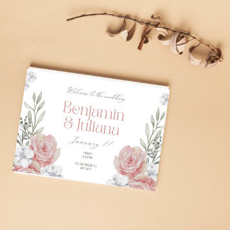 Invitación Clásico Floral Simple Elegante