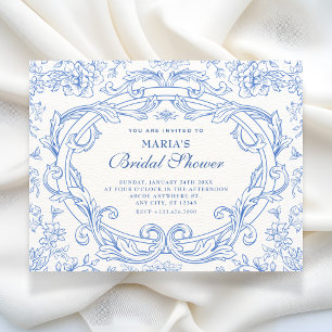 Invitación Clásico floral vintage baby shower