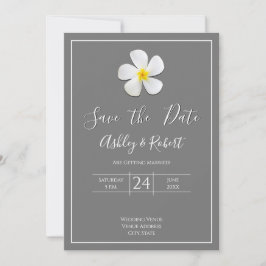 Invitación Clásico formal moderno, blanco en gris, guardar fe