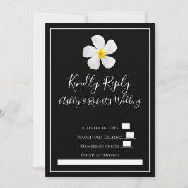 Invitación Clásico formal moderno, blanco sobre la boda negra