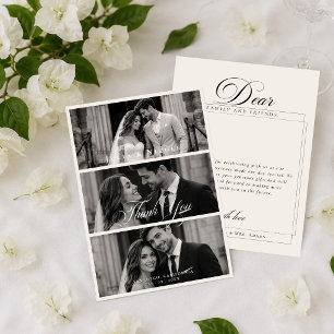 Invitación Clásico Marfil Fotografías De Boda De Agradecimien