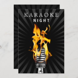 Invitación Clásico Mic 30 Cumpleaños Fiesta Nocturno Karaoke