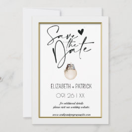 Invitación Clásico minimalista, búhos enamorados guarda la fe