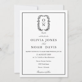 Invitación clásico minimalista simple qr formal elegante