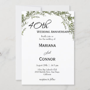 Invitación Clásico Moderno de Bodas de Aniversario con Vegeta