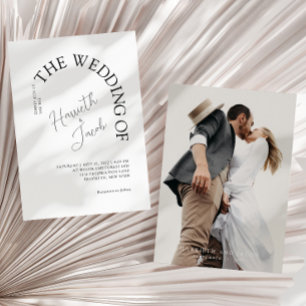 Invitación Clásico moderno: el Boda de fotografía arca