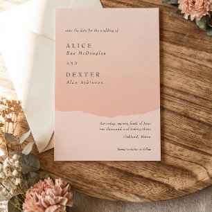 Invitación Clásico Moderno Elegante Rosa Salva la Fecha