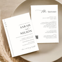 Clásico Moderno Elegante Todo En Un Boda De Código