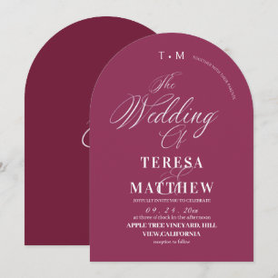 Invitación Clásico Moderno Minimal Rosa Boda