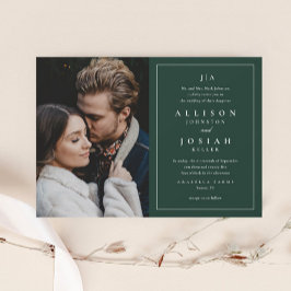 Invitación Clásico Monograma Elegante Boda de Fotos