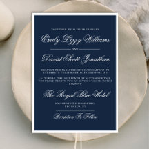 Clásico Navy Blue Nautical Elegant QR