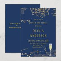 Clásico Navy Oro Azul Rachel Brunch y Bubbly