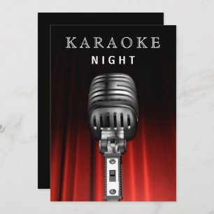 Invitación Clásico negro 30 cumpleaños Fiesta nocturno de Kar