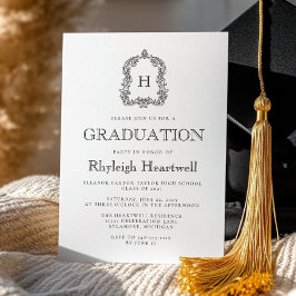 Invitación Clásico Partido de Graduación con Cresta de Monogr