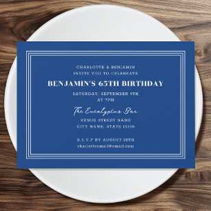 Invitación Clásico Personalizado Edad Cumpleaños Triple borde
