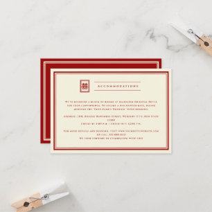 Invitación Clásico Rectángulo doble felicidad Boda chino