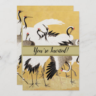 Invitación Clásico rico en aves de rebaño japonés