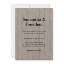 Clásico Rústico Estilo Tablón de Madera para Boda
