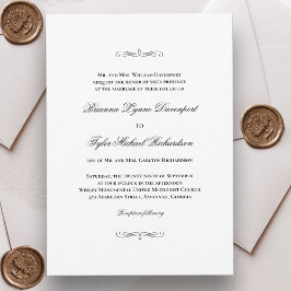 Invitación Clásico Simple Elegante Boda
