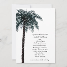 Invitación Clásico String Luces Palm Tree Wedting