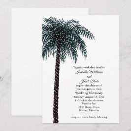 Invitación Clásico String Luces Palm Tree Wedting