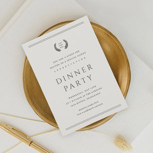 Invitación Clásico Su Logo Aquí Cena de Negocios Fiesta