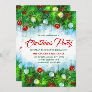 Invitación Clásico tradicional Fiesta navideño