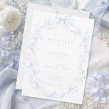 Clásico Vintage Azafrán Azul Floral Corona Boda