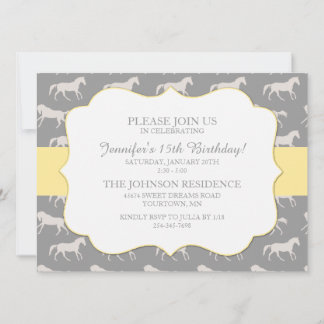 Invitación Clásicos chicas Ecuestres decimoquinto cumpleaños