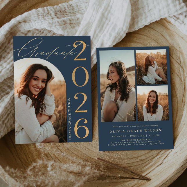 Invitación Class of 2026 Arch Photo Graduation Party (Subido por el creador)