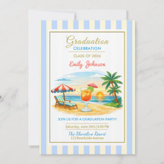 Invitación Class of 2026 Beach Graduation Summer Party Invite