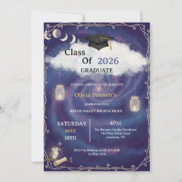 Invitación Class of 2026 Die Cut Graduation Invitation Custom