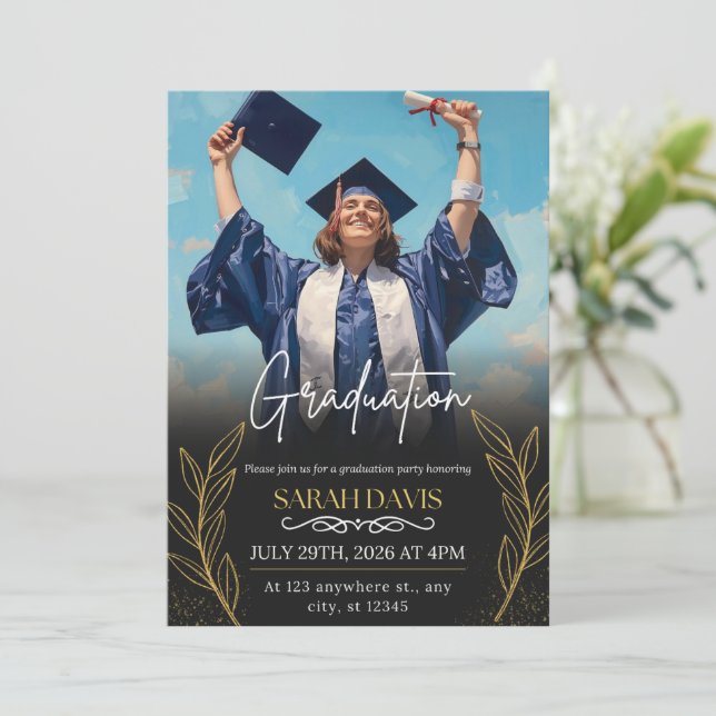 Invitación Class of 2026 Graduation Celebration Modern (Anverso de pie)