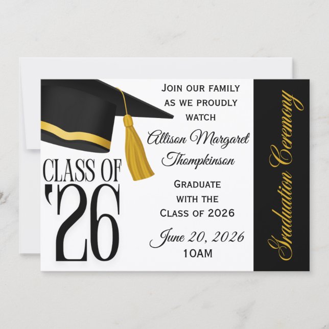 Invitación Class of 2026 Graduation Ceremony (Anverso)