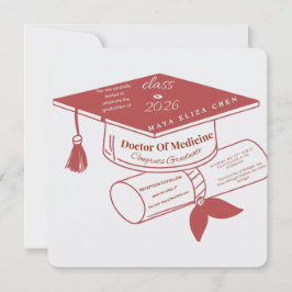 Invitación Class of 2026 Graduation Party Invitation | Doctor