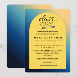 Invitación Class of 2026 Modern Arch Graduation Party Invitat