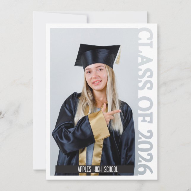 Invitación Class of 2026 Photo Graduation party (Anverso)
