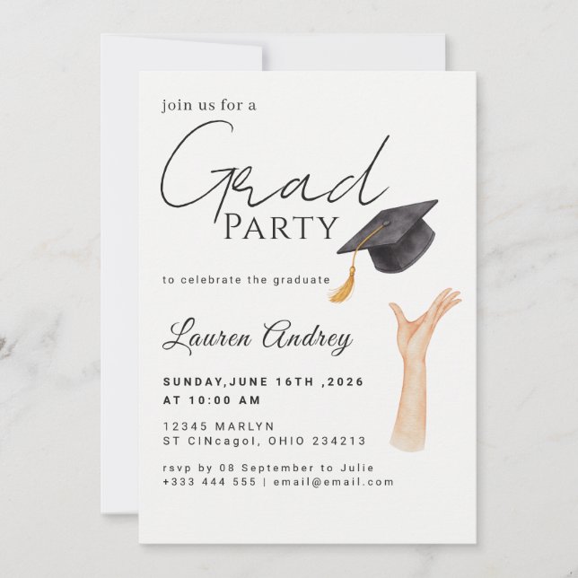 Invitación Class of 2027 Graduation Party Invite (Anverso)