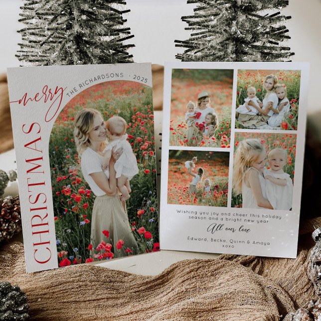 Invitación Classic Arch Photo Holiday Card (Subido por el creador)