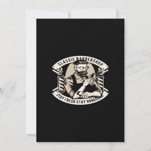 Invitación classic barbershop stay fresh stay handsome