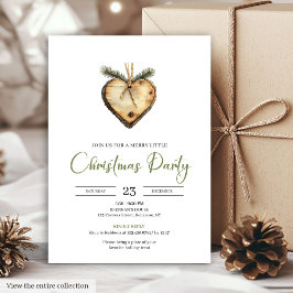 Invitación Classic Bohemian Pine Wreath Watercolor Holiday