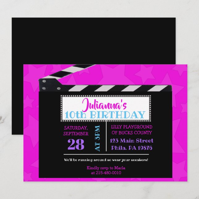 INVITACIÓN CLASSIC BROADWAY (Anverso / Reverso)