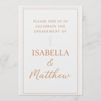Invitación Classic Bronze Accents Couple Party Invite